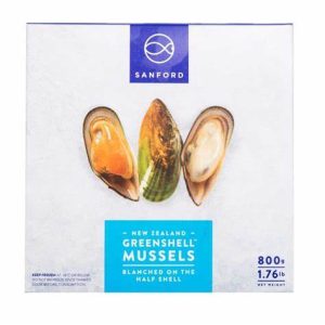 Sanford/Talley Mussels Halfshell 30/45 800g/1kg
