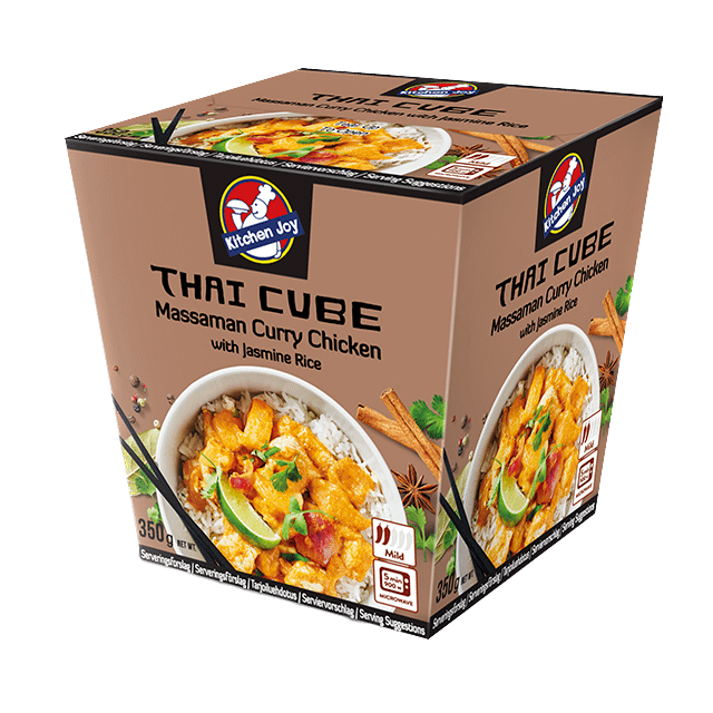 350g Kitchen Joy Thai-Cube Massaman Curry Chicken with Jasmine Rice, frozen  meal