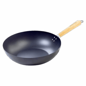 NS Wok with Wooden Handle Black 28cm/30cm
