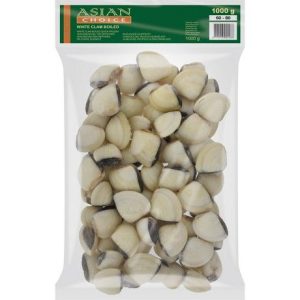Asian Choice Cooked Whole White Clam 60/80 1kg