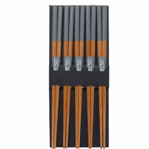 Tokyo Design Chopsticks Bamboo Grey 5 Pair 1 Set