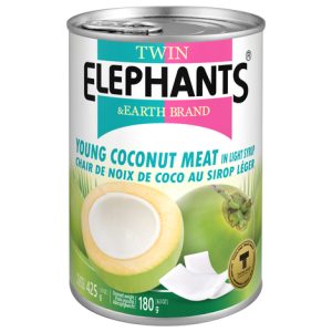 Twin Elephant Young Coconut Meat in Syrup 425g