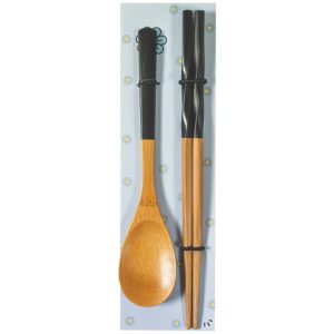 HF Wooden Chopstick n Spoon 1set